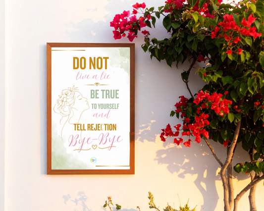 Live in Truth Printable Wall Art | Be True to Yourself Quote
