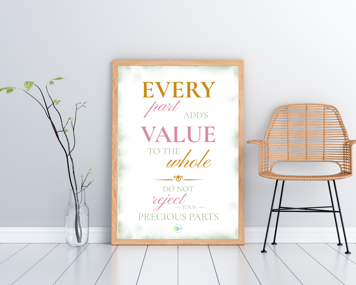 Valuable Parts to the Whole Printable Wall Art | Inspirational Christian Decor