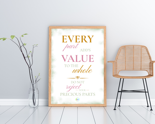 Valuable Parts to the Whole Printable Wall Art | Inspirational Christian Decor