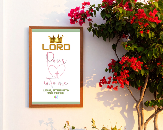 The Outpouring Printable Wall Art | Christian Prayer Wall Decor