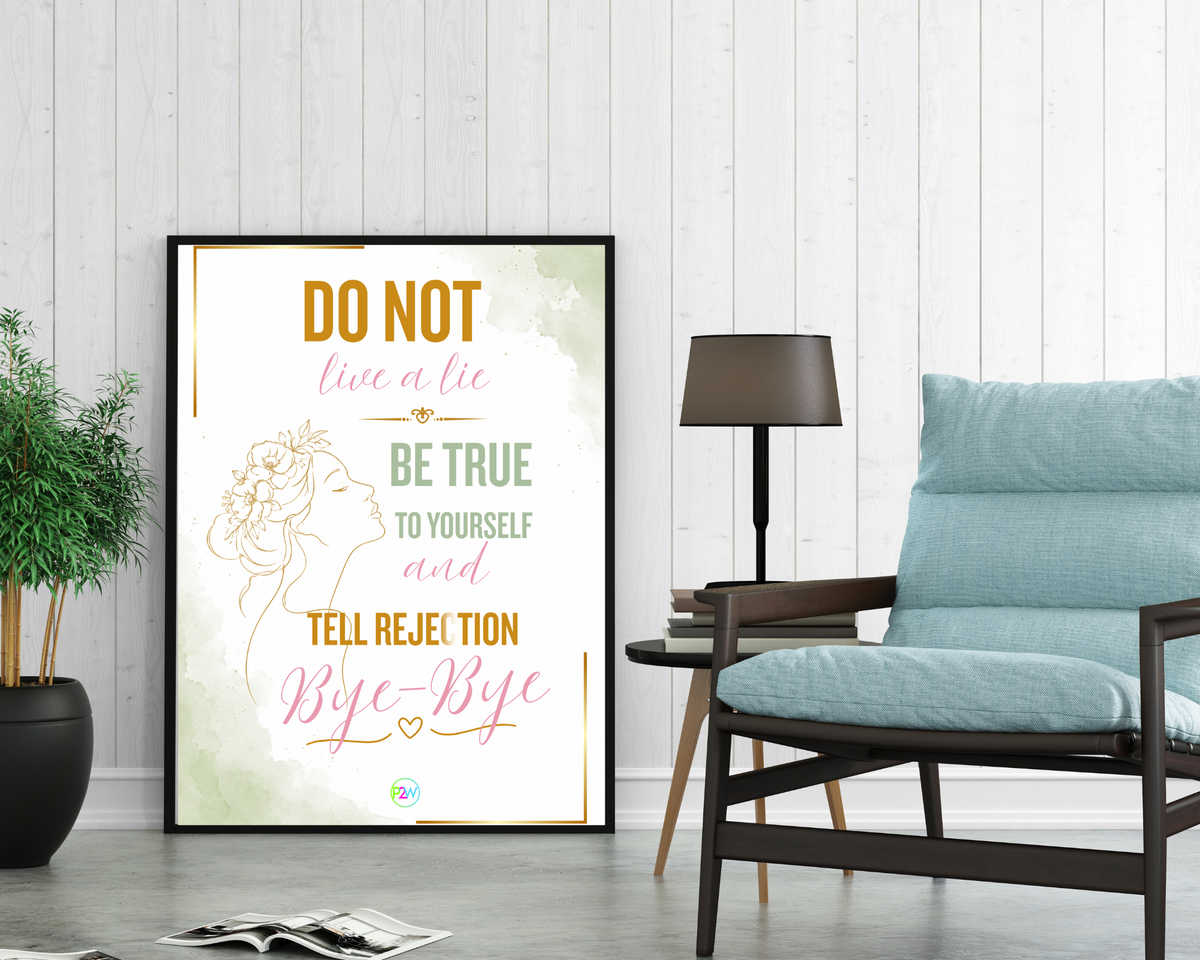 Live in Truth Printable Wall Art | Be True to Yourself Quote