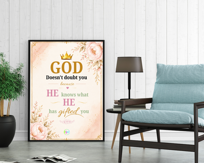 God's Gifting Printable Wall Art | Christian Inspirational Decor