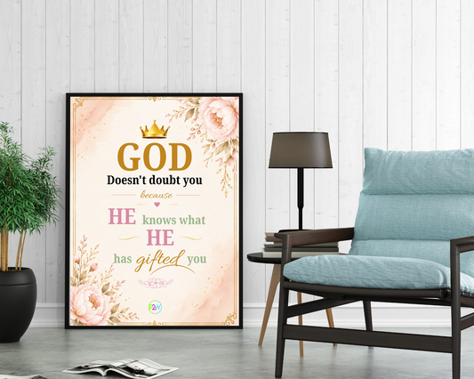 God's Gifting Printable Wall Art | Christian Inspirational Decor