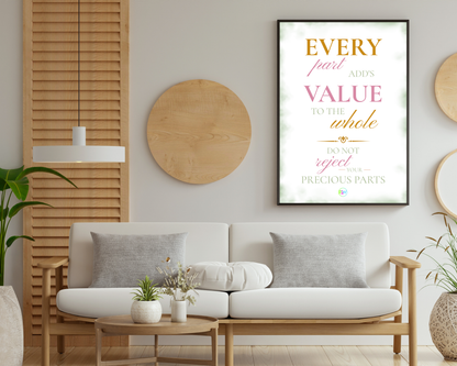 Valuable Parts to the Whole Printable Wall Art | Inspirational Christian Decor