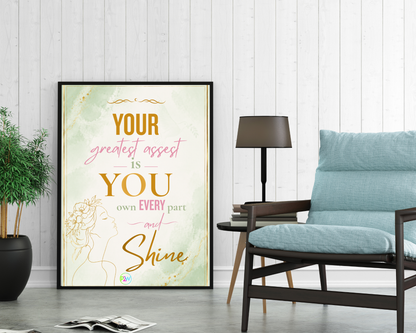 The Greatest Asset Printable Wall Art | Inspirational Self-Love Decor