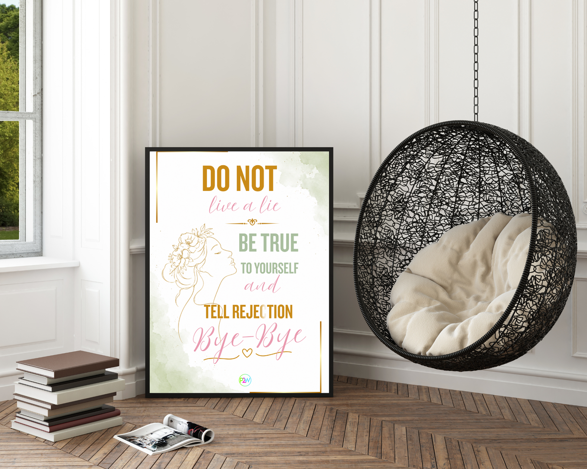 Live in Truth Printable Wall Art | Be True to Yourself Quote
