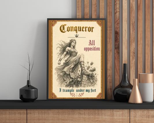 Conqueror Printable Wall Art | Christian Motivational Wall Décor