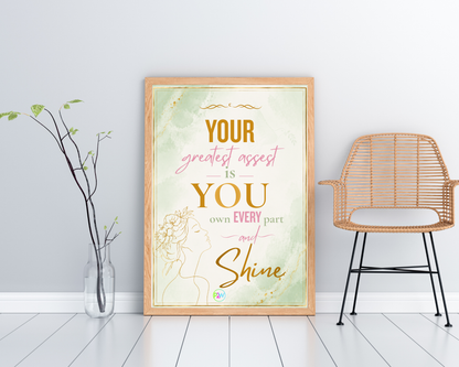 The Greatest Asset Printable Wall Art | Inspirational Self-Love Decor