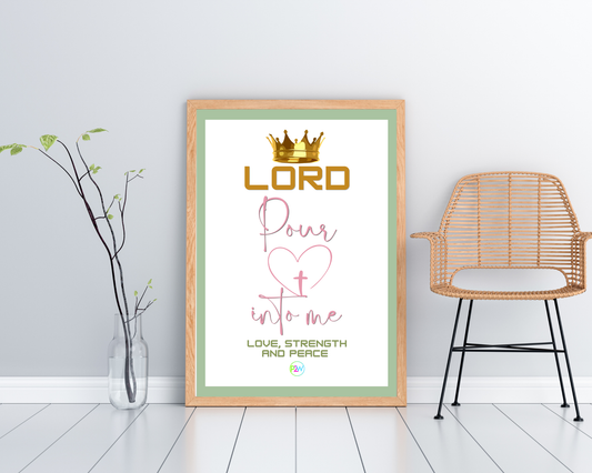 The Outpouring Printable Wall Art | Christian Prayer Wall Decor