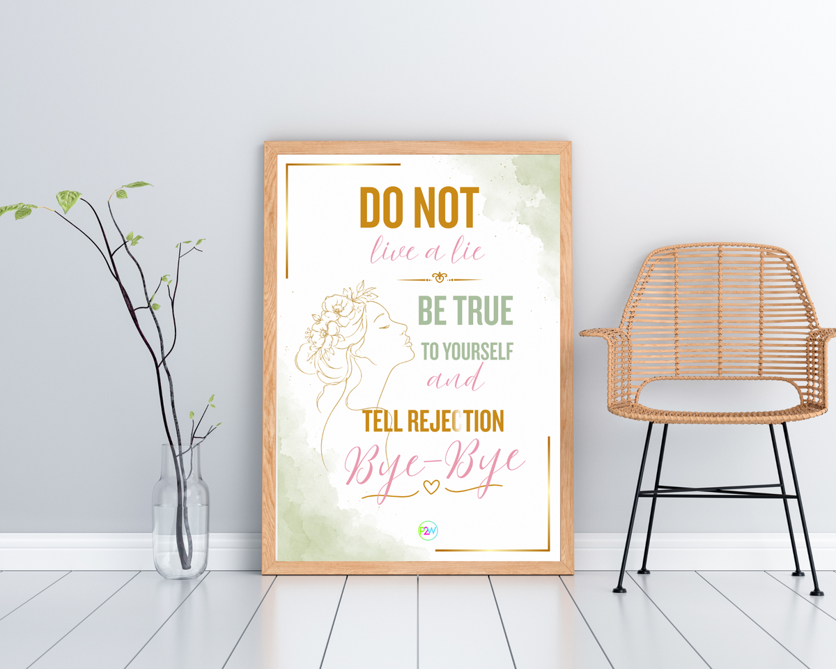 Live in Truth Printable Wall Art | Be True to Yourself Quote