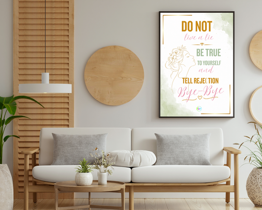 Live in Truth Printable Wall Art | Be True to Yourself Quote
